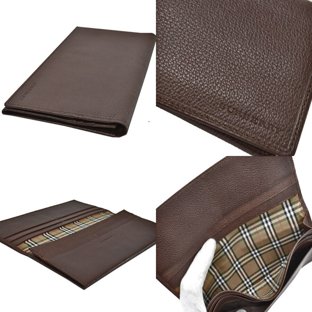 Burberry brown bifold wallet leather long - Picture 1 of 3